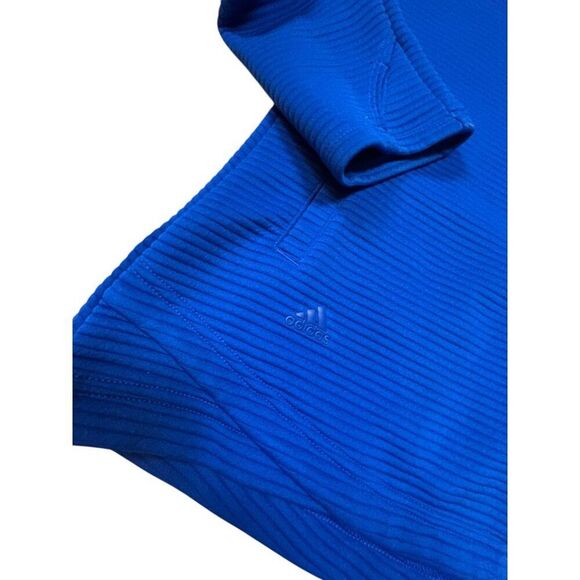 Adidas Golf Blue Full-Zip Ribbed Jacket With Embroidered OWL Logo Medium Size - Picture 6 of 10